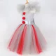 thumbnail image 5 of Disfraz de payaso Pennywise para niña, disfraz de tutú elegante para fiesta de carnaval, disfraz de Joker espeluznante para Halloween, ropa para niños, 5 of 5