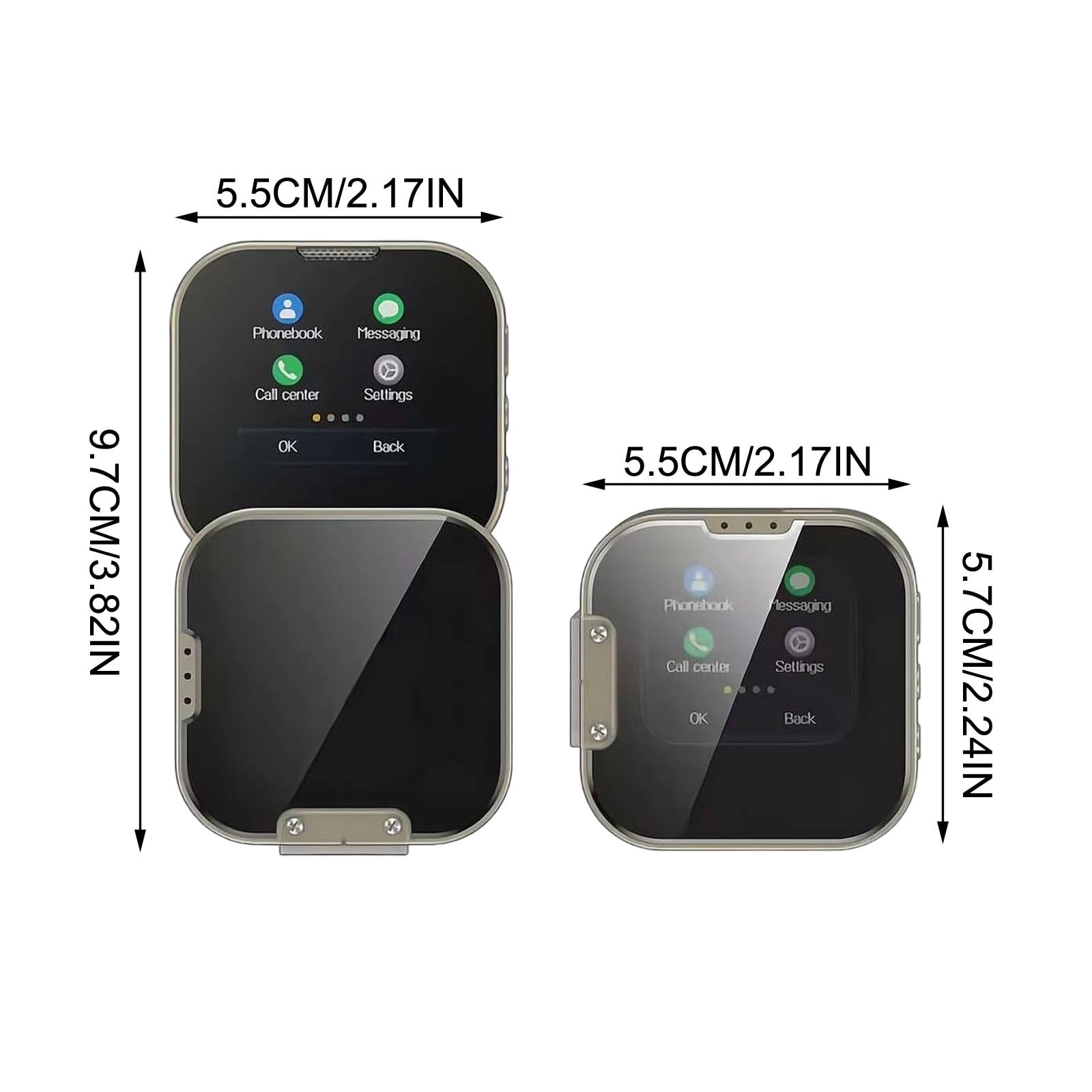 1 Packs Mini Flip Phone Foldable Cell Phone with Rotating Screen HD Display Dual SIM 2G Network Compact Smartphone for Kids Students Travel Outdoor Emergency