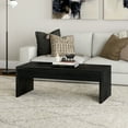 thumbnail image 5 of Evelyn&Zoe Lawrence 48" Wide Rectangular Coffee Table, Black Grain, 5 of 8