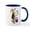 White/Navy Inside, variant on CafePress - Basset Hound Easter Mugs - 11 oz Ceramic Mug - Novelty Coffee Tea Cup