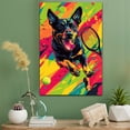 thumbnail image 2 of Australian Kelpie Dog Stretched Canvas Size 8x12 Tennis Canvas – Cute Australian Kelpie Canvas Wall Art of Puppy Playing Tennis, Perfect for Dog and Sports Fans, 2 of 5