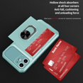 thumbnail image 2 of AmPm iPhone 11 Case Military Shockproof with Sliding Card Slot Magnet Rotatable Kickstand Ring Holder Protective iPhone 11 Phone Case (Blue), 2 of 7