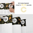 thumbnail image 5 of White Green Flower No Hook Shower Curtain Waterproof,Bathroom Curtains with Snap in Liners and See Through Top Window,Vintage Geometric Floral Plant Leaves Hotel Bathtub Curtains Shower 36"Wx72"L, 5 of 8