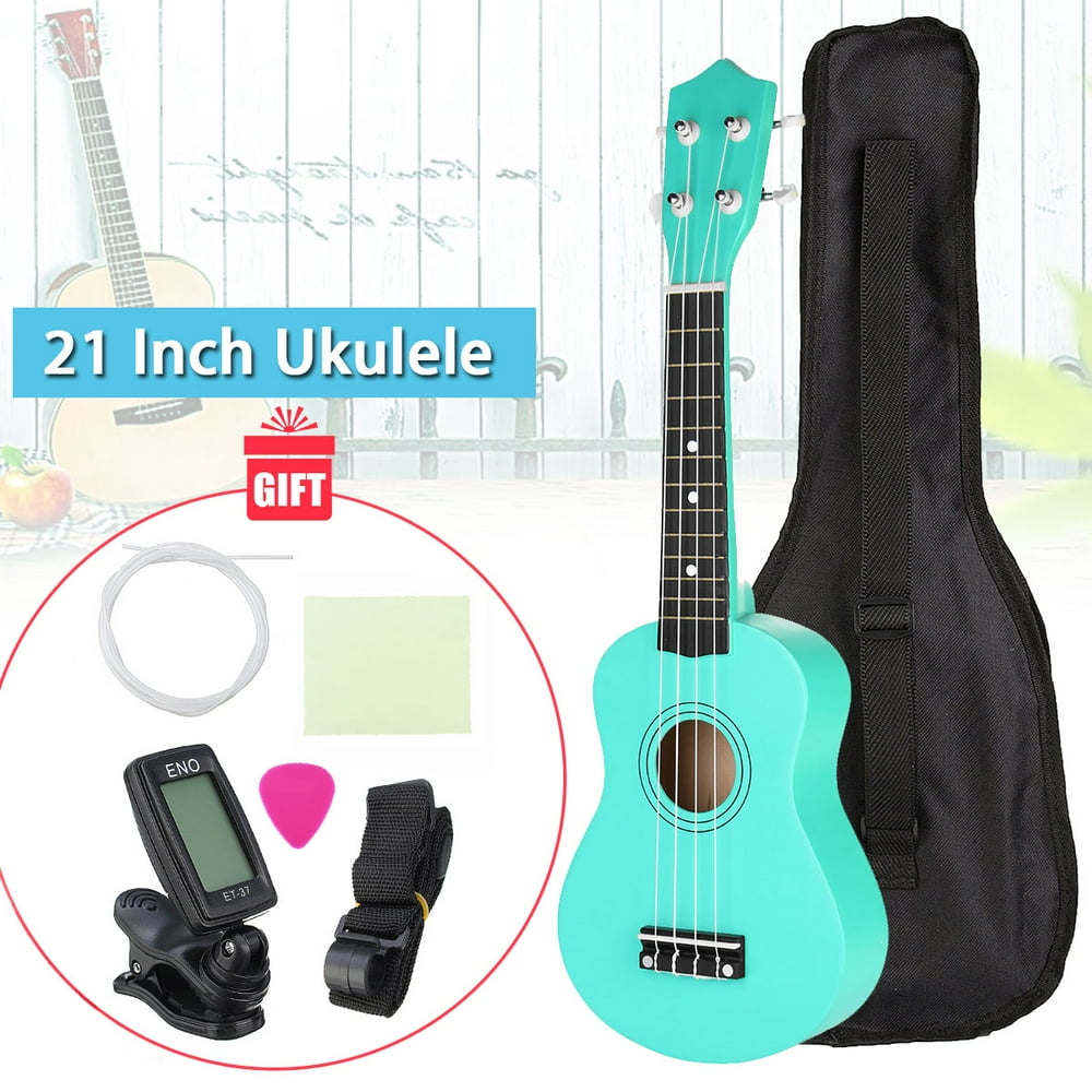 21 inch 12 Fret Mint Green Soprano Ukulele Ukelele Guitar with Tuner