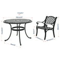 5 Piece Outdoor Patio Dining Table Set for 4Person Cast Aluminum
