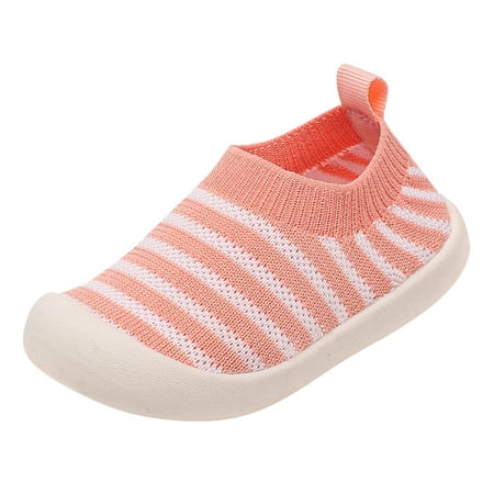 

MPWEGNP Child Shoes Boy Girl Non Slip First Walkers 6 9 12 18 24 Months 1 2 3 4 Years Booties Baby Letter