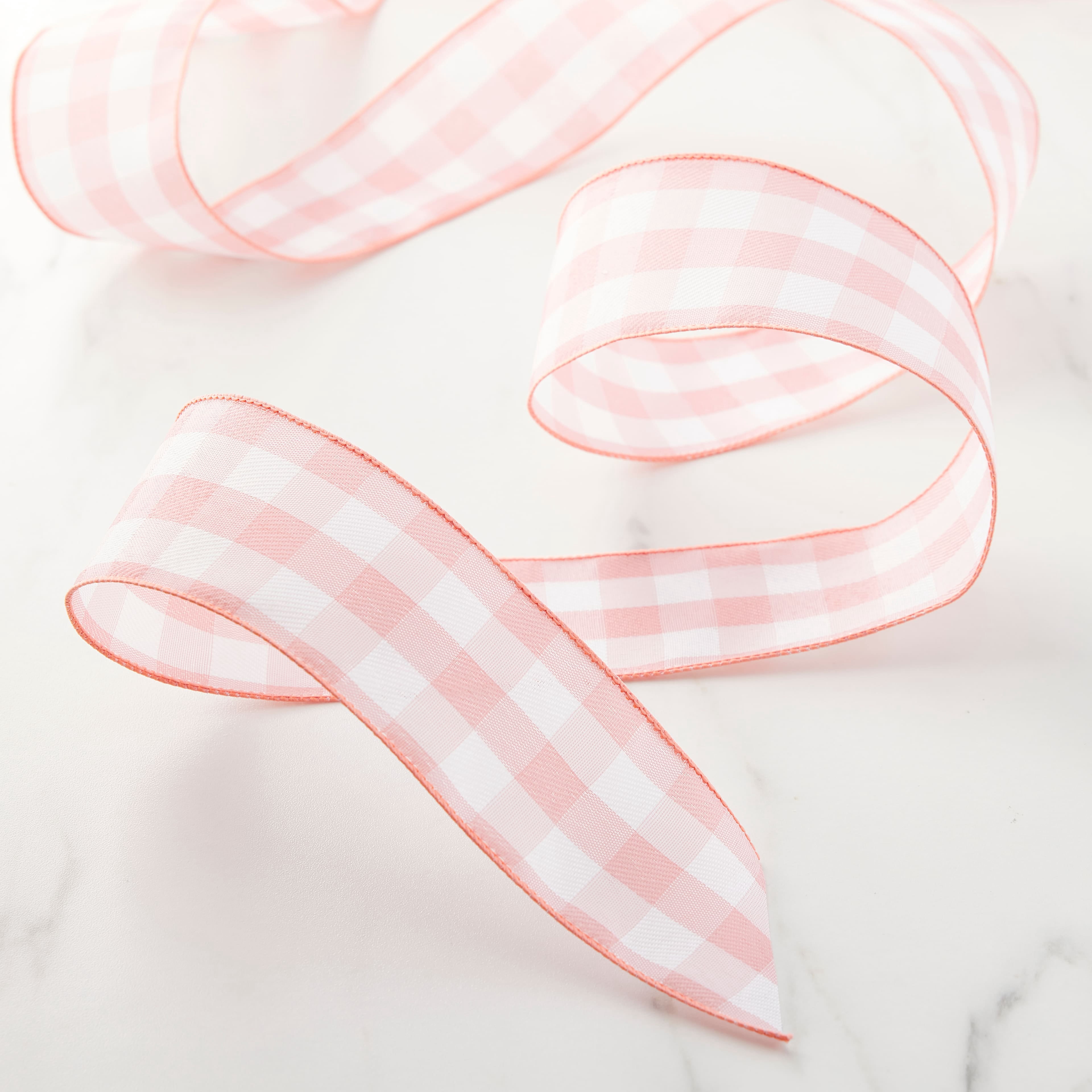 12 Pack: 2.5" x 8.3yd. Wired Gingham Ribbon by Celebrate It
