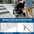 thumbnail image 3 of Heavy Duty 600Lb Folding Aluminum Wheelchair Ramp Portable, Lightweight w/ Safety Lock & Non-Slip Grip for Cars, Doorways, Steps, Curbs 7ft Four-fold, 3 of 8
