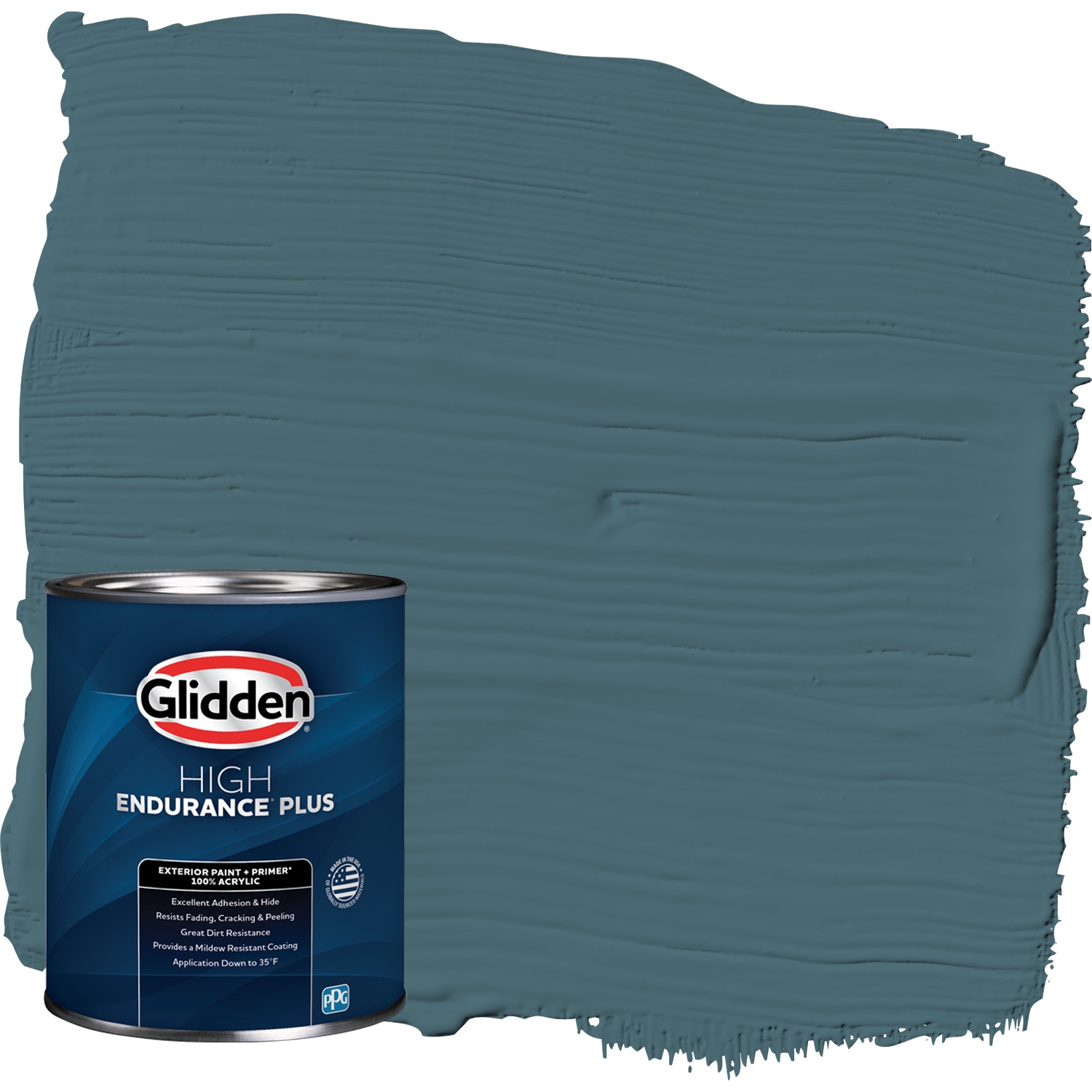 Glidden HEP Exterior Paint + Primer Azalea Leaf, Satin, 1 Quart