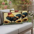 thumbnail image 4 of Retro Rooster Pillow Covers 2 Pack Farmhouse Welcome Sunflower Animal Rustic Country Pillowcase Waterproof Outdoor Throw Pillow Cover for Patio Balcony Rectangular Cushion 20”x12”, 4 of 9
