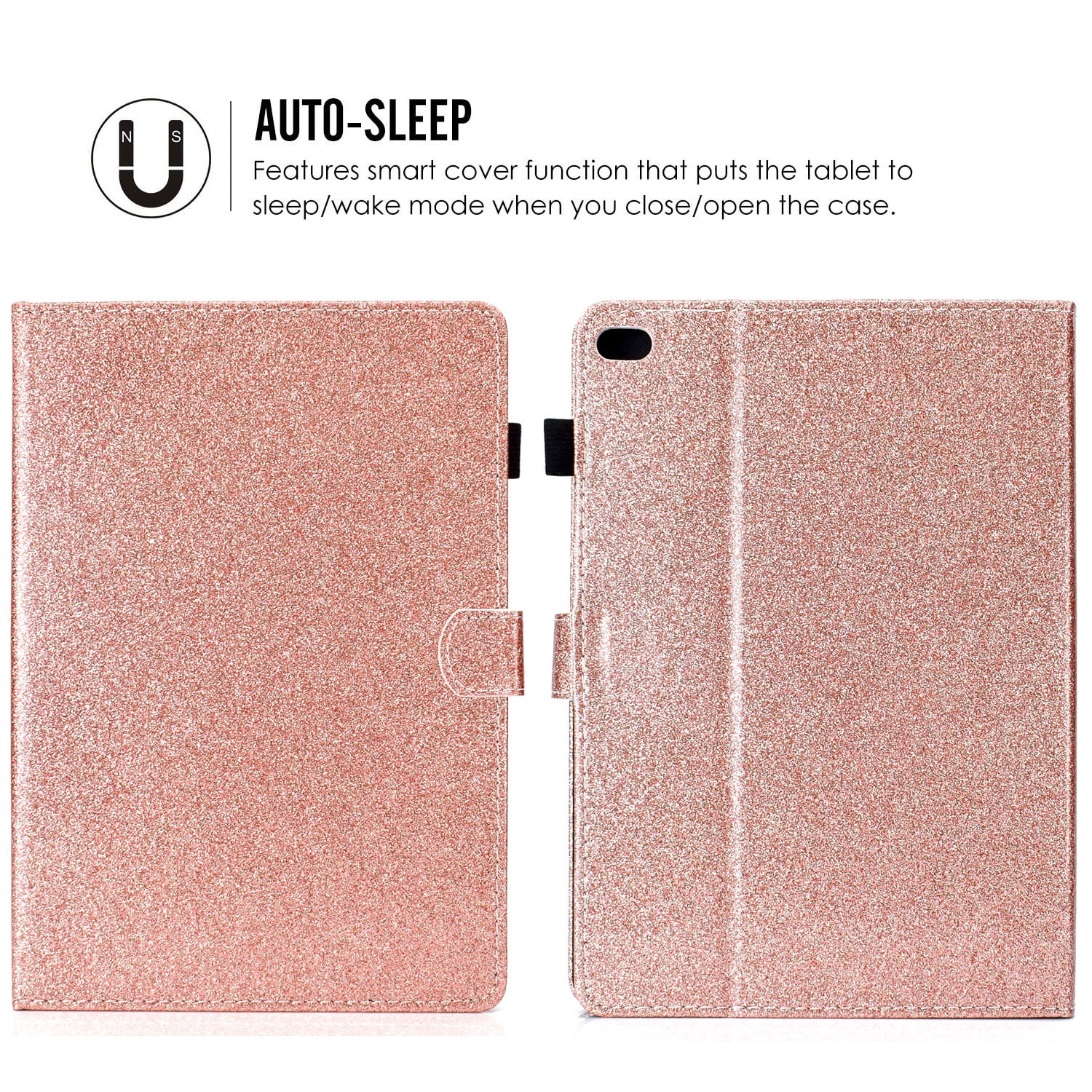 New iPad Pro 11 Inch Case 2018 Released, Allytech PU Leather Glitter Sparke Slim Fit Folio Stand Auto Sleep Wake [Pencil Holder] Protective Cards Holder Wallet Case for Apple iPad Pro 11", Rosegold