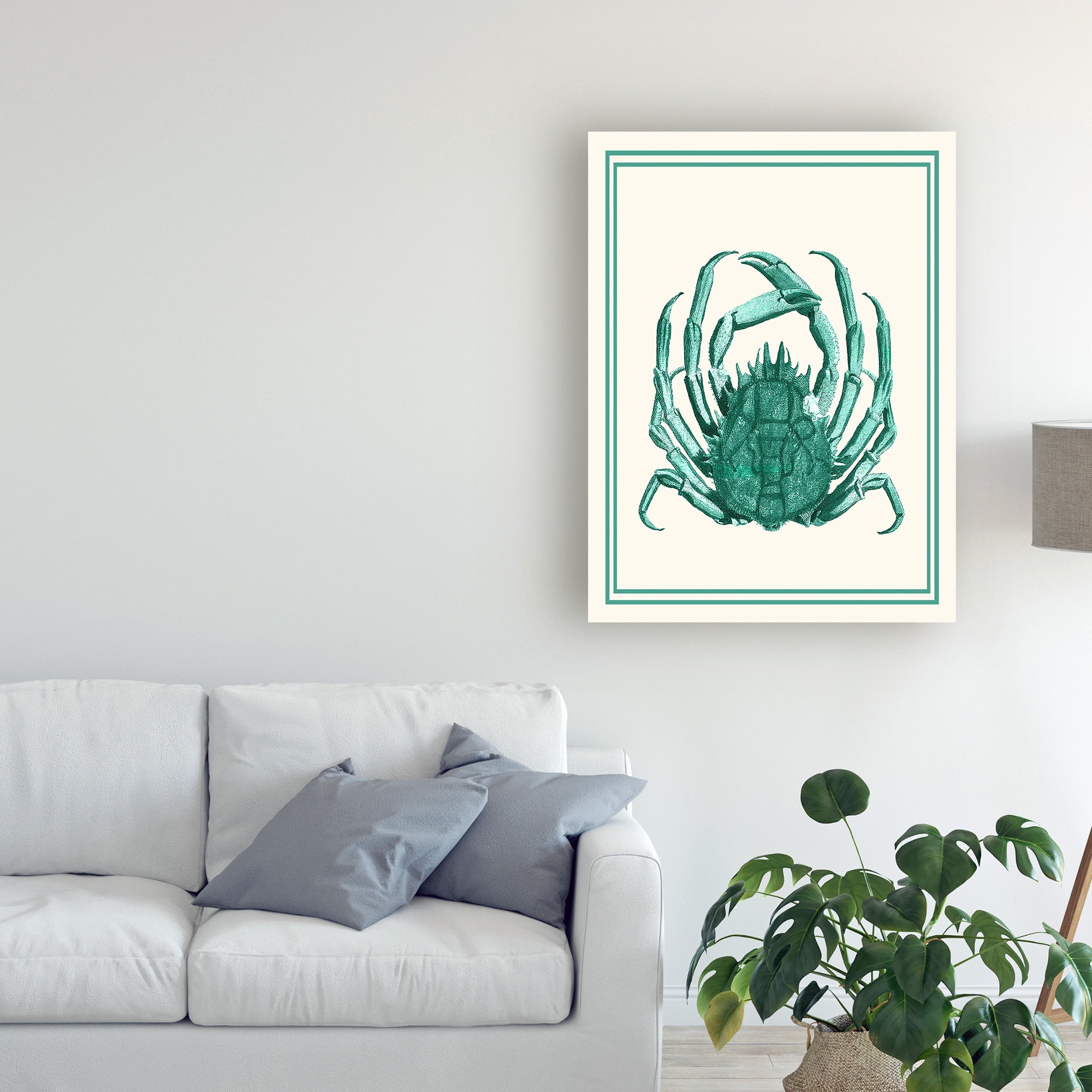 Trademark Fine Art 'Mixed Nautical Green On Cream B' Canvas Art by Fab Funky