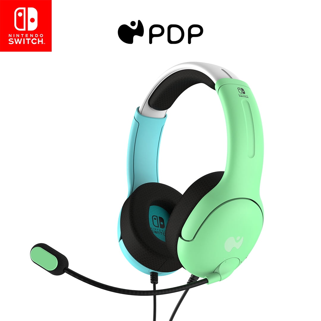 PDP AIRLITE Wired Headset Noise Cancelling Microphone: Nintendo - Blue & Green -