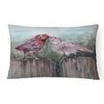 thumbnail image 1 of Carolines Treasures 8981PW1216 Coussin Décoratif en Tissu d'Alimentation pour Oiseaux Rouges, 1 of 3