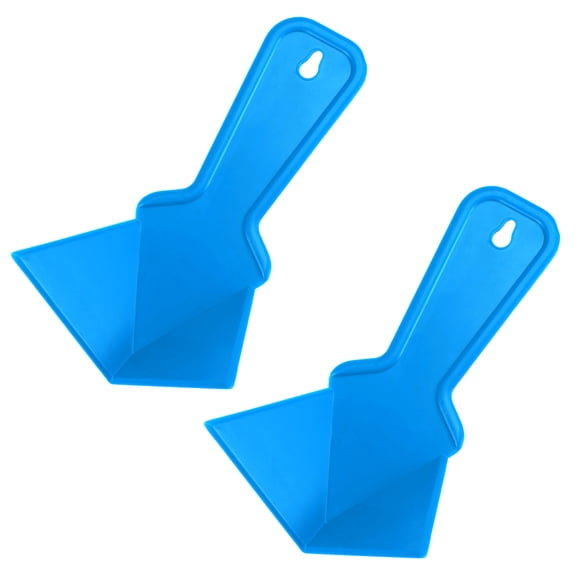 Uxcell Inside Corner Trowel 4 Inch Plastic Drywall Corner Knife Tool, Blue 2 Pack