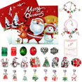 thumbnail image 3 of Juego de caja ciega sorpresa de Adviento, calendario de cuenta regresiva de 24 aleaciones, dijes de Navidad, pulsera, adornos creativos DIY, colgantes de Navidad, 3 of 4