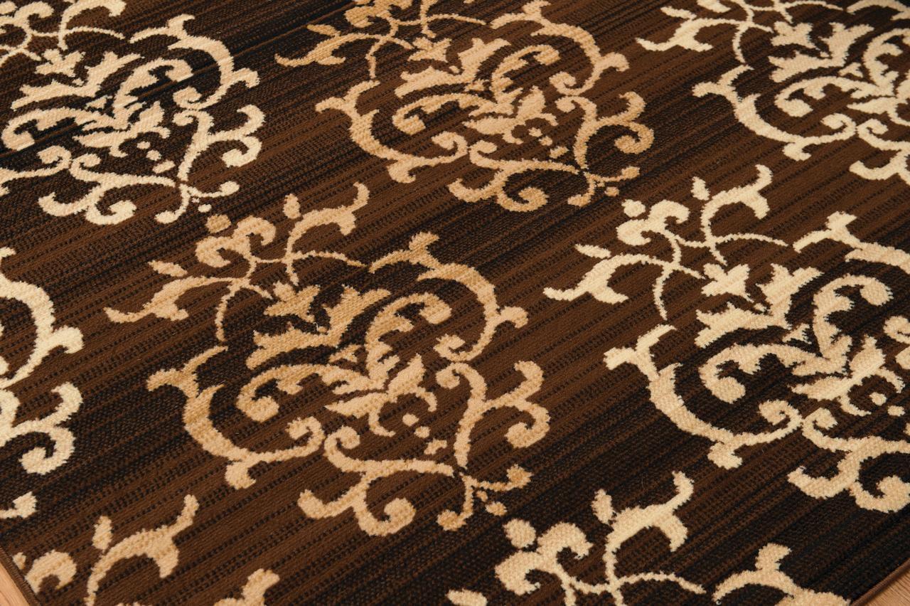 United Weavers Plaza Georgina Runner Rug, Medallion Pattern, Brown, 2'3 X 7'2"