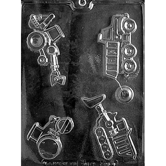 Grandmama's Goodies J096 Construction Vehicles Chocolate Candy Soap Mold with Exclusive Molding Instructions