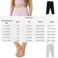 thumbnail image 3 of BRGZLK Girls Capri Leggings Solid Color High Waisted Soft Comfy Athletic Legging Stretch Comfortable Tights for Dance Yoga Workout Running Gray A 4-5 Years, 3 of 8