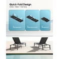 thumbnail image 6 of Harbweb Outdoor Lounge Chair for Pool, Aluminum Chaise Lounge Chairs with 5-Position Recliner, No Assembly Patio Lounge Chair for Backyard, Poolside, Deck, Lawn (Black), 6 of 8