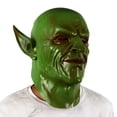 thumbnail image 3 of Disfraz de cosplay para Halloween, diseño de diablillo verde, con capucha de látex, 3 of 3