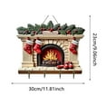 thumbnail image 3 of Festive Holiday Wall Organizer Key Holder With Hooks For Seasonal Celebration Entryway, 3 of 5