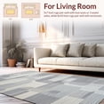thumbnail image 2 of ODIKA 6'x9' Machine Washable Non-Slip Area Rug, Contemporary Ripple High Traffic Rug, Gray, 250807, 2 of 7