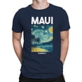 thumbnail image 2 of Maui Starry Night Beach Graphic Men's Navy T-Shirt, 2 of 3