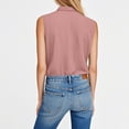 thumbnail image 5 of Nestiefly Gauze Tank Tops for Women V Neck Sleeveless Cotton Linen Tops Summer Dressy Casual Work Blouses Boho Top Pink 2XL, 5 of 6