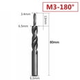 thumbnail image 1 of 90/180 Degree Hss Counterbore Spiral Step Drill Bit For Metal Drillingchamfering, 1 of 2
