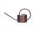 thumbnail image 5 of Metal Watering Can 1.3L. Modern Style Watering Pot with Handle and Long Spout,Brown, 5 of 8