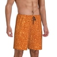 thumbnail image 2 of Fotbe Orange Glitter Pantalones Cortos de Pijama para Hombre, Ropa de Dormir, Pantalones de Pijama Cortos para Hombre-3X-Large, 2 of 6