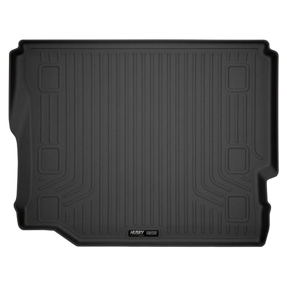 Husky Liners Weatherbeater Cargo Liner Fits 2018-2025 Jeep Wrangler JL 4-Door Leather Seats No Subs Behind 2nd Row Black