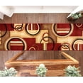 thumbnail image 5 of Well Woven Custom Size Runner - Choose Length - Deco Rings Red Geometric Modern 27 Inch Wide x 15 Feet Long Runner (27" x 15') Abstract Color Block Carpet, 5 of 5