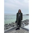 thumbnail image 2 of Women's Fashion Striped Coat Casual Comfortable Retro Street Style Autumn Winter Long Sleeve Lapel Double Breasted Outerwear, 2 of 9