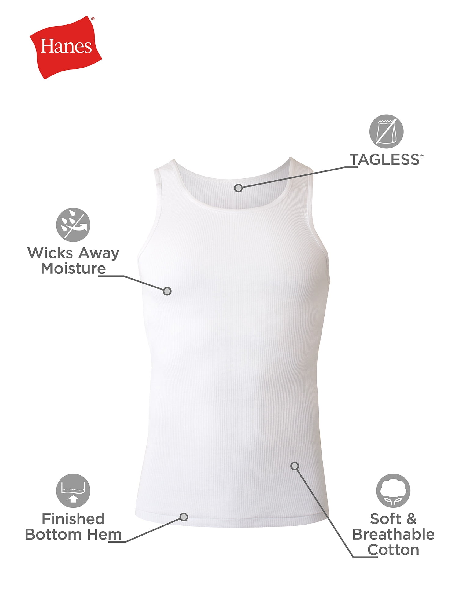 3-12 Pack Men 100% Cotton Tagless Ribbed Tank Top A-Shirt Wife
