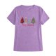 thumbnail image 2 of Gibobby Camisas de Navidad para mujer Camiseta de Navidad para mujer, camisetas gráficas divertidas, camisetas informales de manga corta para fiesta(Morado,XG), 2 of 5