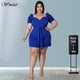 thumbnail image 2 of Mono de mujer Wmstar de talla grande, verano 2022, trajes de una pieza, mangas cortas, monos elásticos para vacaciones, venta al por mayor, envío directo, 2 of 5
