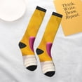 thumbnail image 4 of Daiia Sports Socks Bright Pink Chair Printed Novelty Crew Socks for Men Women Knee High Socks Cotton Socks Soft & Breathable Support Unisex Socks, 4 of 9