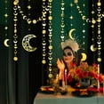 thumbnail image 3 of Cheerland Bohemian Moon Phase Hanging Garland, Gold Star Moon Banner, 10-Pack, 3 of 6