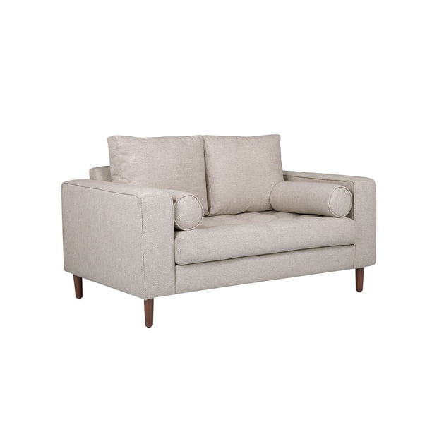 Sofá 2 cuerpos Landero Estilo Retro Color Beige GAIA Landero