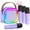 Purple-4 Mics, variant on Mini Karaoke Machine with 2 Wireless Microphones for Kids - Portable Speaker Home Party Birthday Gifts for Girls Ages 4, 5, 6, 7, 8, 9, 10, 11, 12+ Years Old, Purple