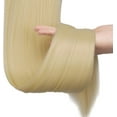 thumbnail image 3 of LAICAIW Extension Longue Queue de Cheval Droite 28 Pouces Enrouler Extensions de Cheveux Synthétiques à Clip pour Femmes, Blond Délavé, 3 of 7