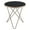 Champagne and Black, variant on Simple Relax Round Glass Top End Table Champagne and Black