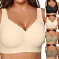 thumbnail image 2 of PoseFree Women Jelly Bra Wireless Supportive Full Coverage Bra | Comfortable,No Underwire,Support&Lift,Push Up,Everyday,Breathable,Soft,Seamless Complexion 2XL, 2 of 5