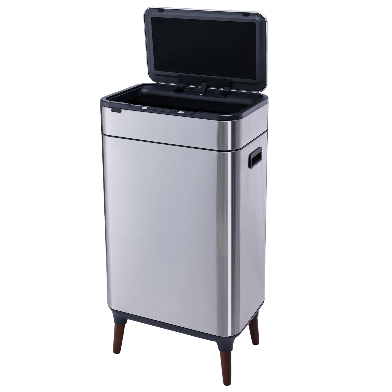 Stainless Steel Kitchen Trash Can ELPHECO 12 Gallon Brushed