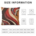 thumbnail image 5 of Chilfamy Red Brown Spiral Throw Pillow Cover Modern Simple Abstract Stripes Swirls Pillow Case for Kids Teens Adults Simple Geometric Circles Decor Cushion Cover for Couch Office White, 5 of 5