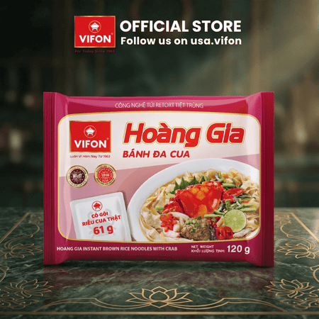 VIFON HOANG GIA Brown Rice Noodles with Real Crab 4.23 oz