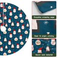 thumbnail image 6 of 30 Inch Christmas Tree Skirt – Velvet Plush Tree Mat, Soft Thickened Polyester with Red Ties, Single-Sided Printing, Available in 30in/36in/48in, Perfect for Holiday Xmas Tree Decoration, 6 of 7