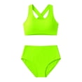 thumbnail image 4 of Swimsuit for Women Two Piece Bathing Suits Two Piece Solid Color Back Tankini Swimsuit Bikini Bathing With Adjustable Ties, 4 of 4